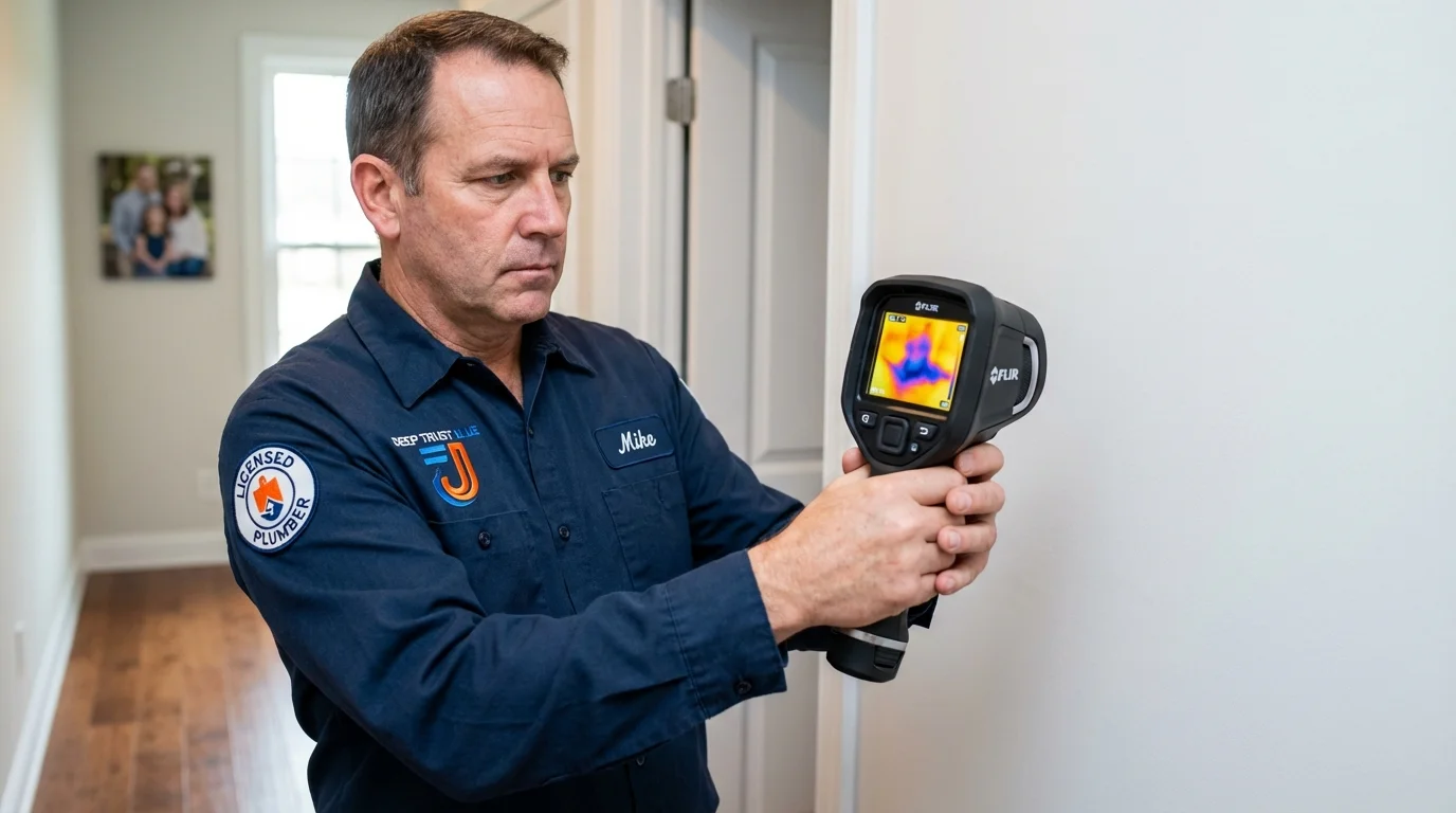 Thermal imaging leak detection by Johns Plumbing LLC in Honey Grove